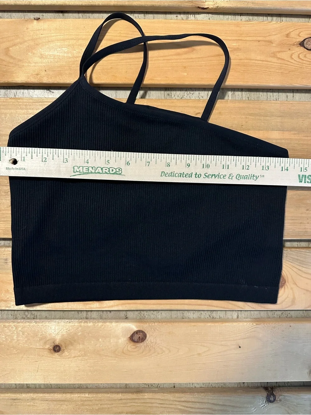 Aerie Adjustable Straps Wireless Sports Bra One Shoulder Black Solid Women’s XXL - Picture 5 of 5